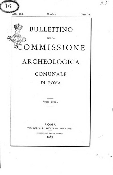 Bullettino della Commissione archeologica comunale di Roma