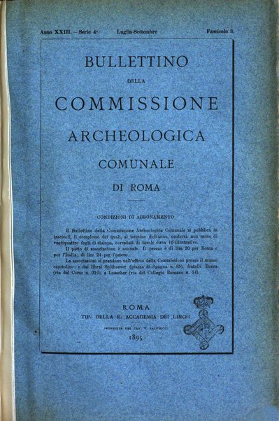 Bullettino della Commissione archeologica comunale di Roma