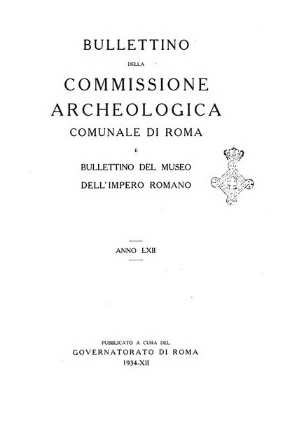 Bullettino della Commissione archeologica comunale di Roma