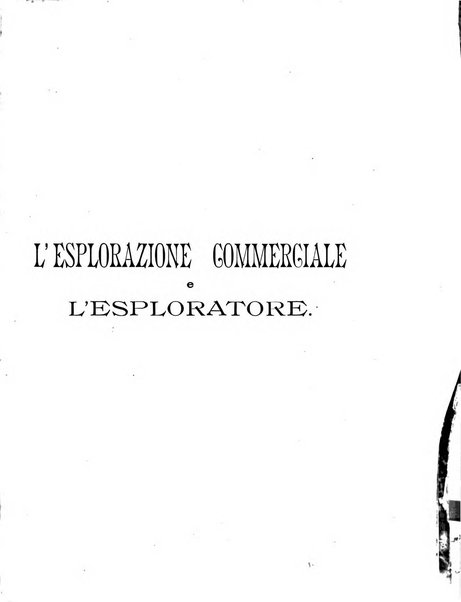 L'esplorazione commerciale e l'esploratore viaggi e geografia commerciale