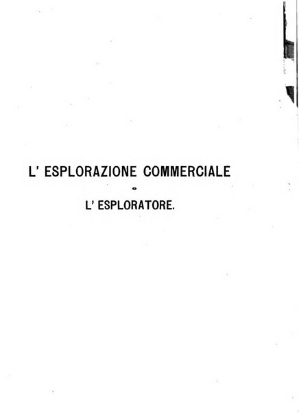 L'esplorazione commerciale e l'esploratore viaggi e geografia commerciale