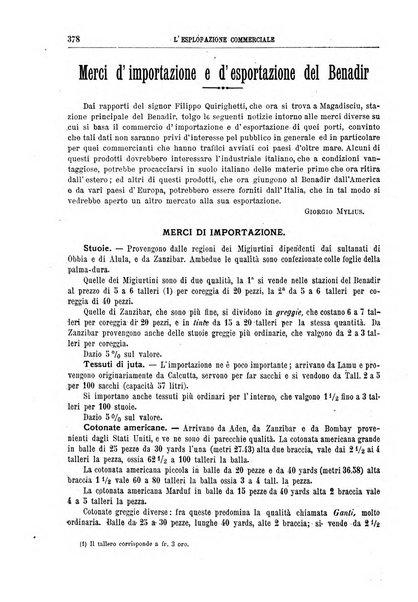 L'esplorazione commerciale e l'esploratore viaggi e geografia commerciale