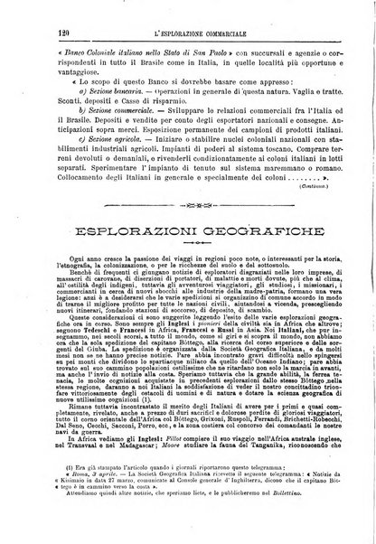 L'esplorazione commerciale e l'esploratore viaggi e geografia commerciale