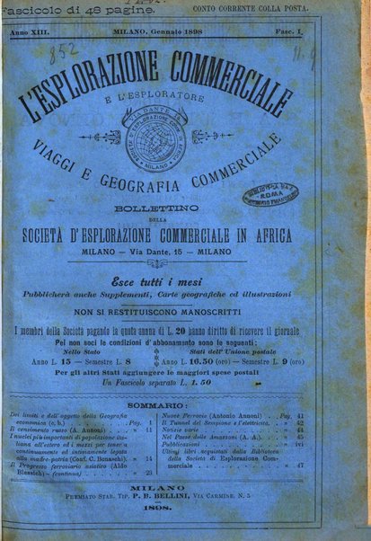 L'esplorazione commerciale e l'esploratore viaggi e geografia commerciale