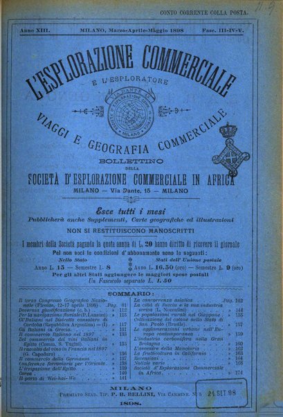 L'esplorazione commerciale e l'esploratore viaggi e geografia commerciale