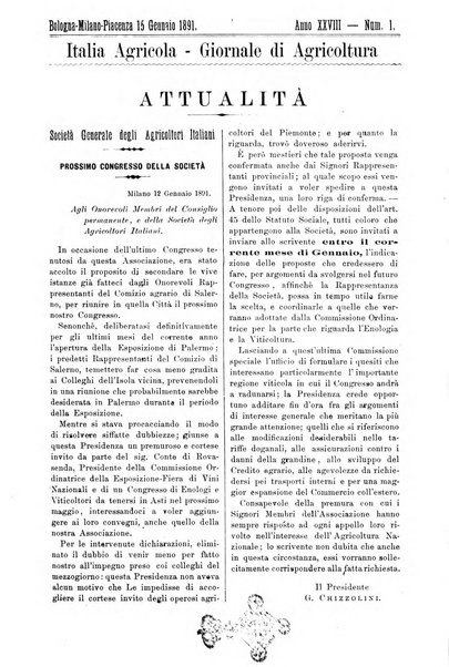 L' Italia agricola giornale di agricoltura