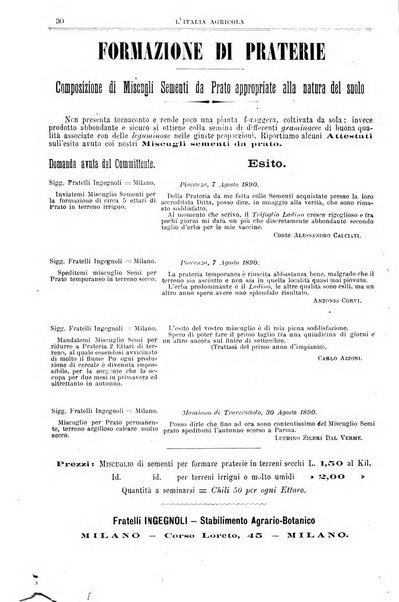 L' Italia agricola giornale di agricoltura