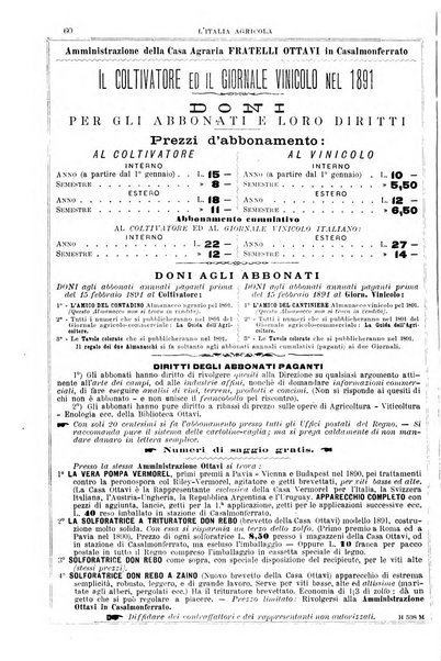 L' Italia agricola giornale di agricoltura