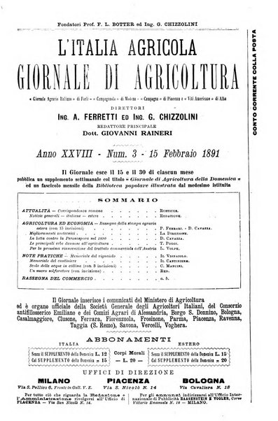 L' Italia agricola giornale di agricoltura