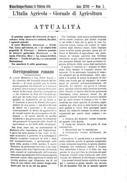 L' Italia agricola giornale di agricoltura