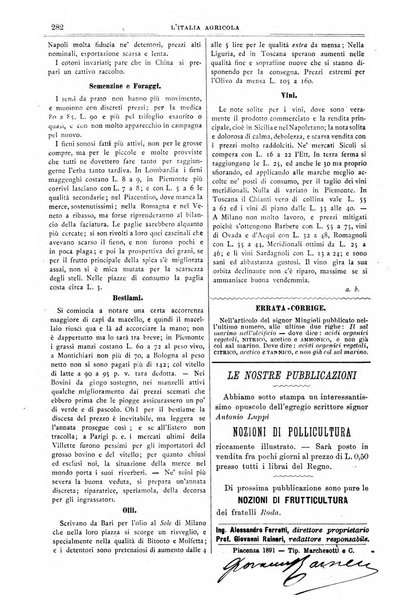 L' Italia agricola giornale di agricoltura