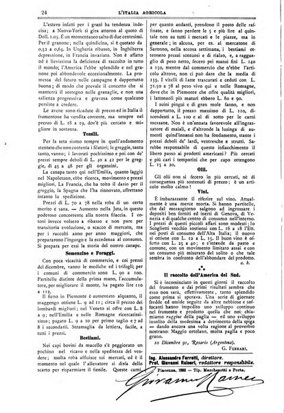 L' Italia agricola giornale di agricoltura