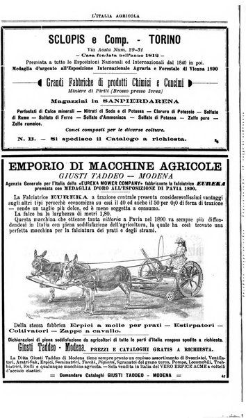 L' Italia agricola giornale di agricoltura