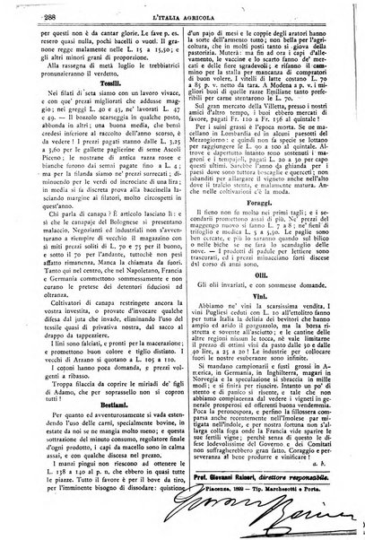 L' Italia agricola giornale di agricoltura