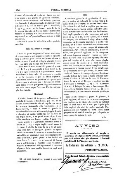 L' Italia agricola giornale di agricoltura