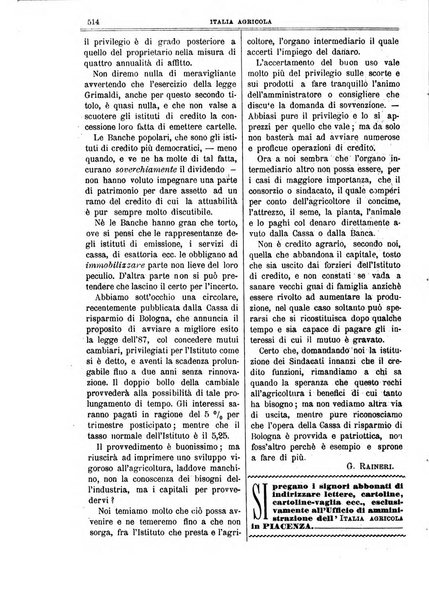 L' Italia agricola giornale di agricoltura