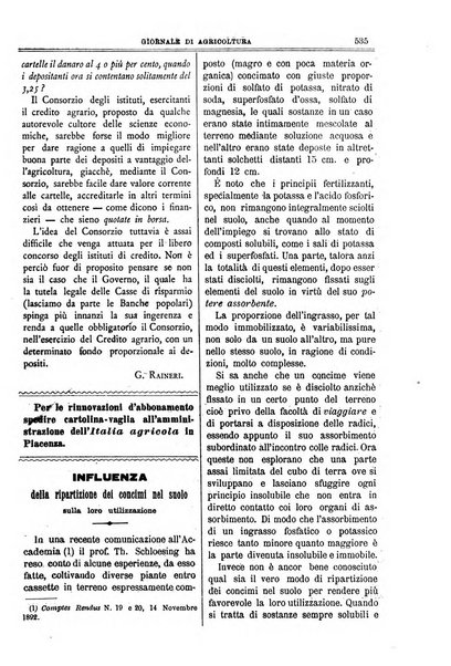 L' Italia agricola giornale di agricoltura