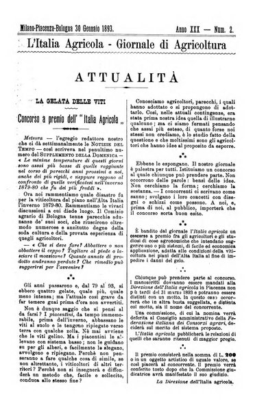 L' Italia agricola giornale di agricoltura