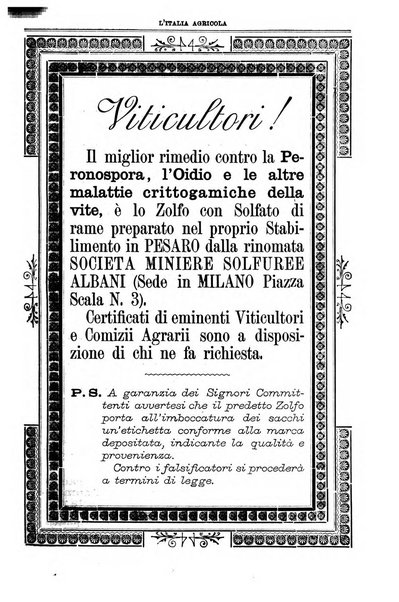 L' Italia agricola giornale di agricoltura