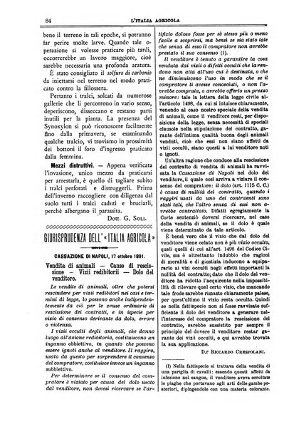 L' Italia agricola giornale di agricoltura