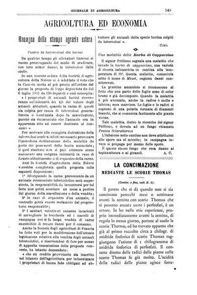 L' Italia agricola giornale di agricoltura