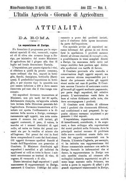 L' Italia agricola giornale di agricoltura