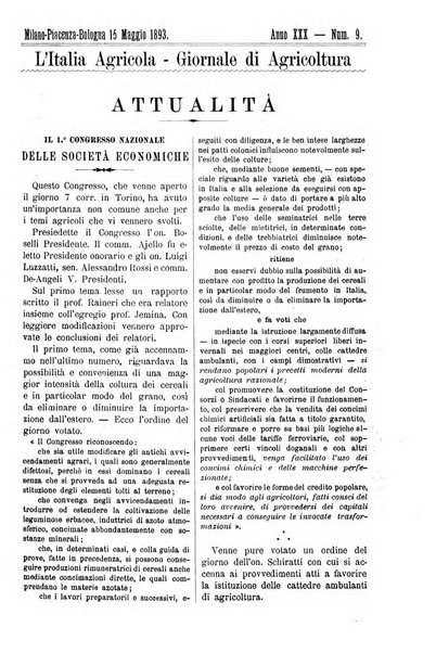 L' Italia agricola giornale di agricoltura