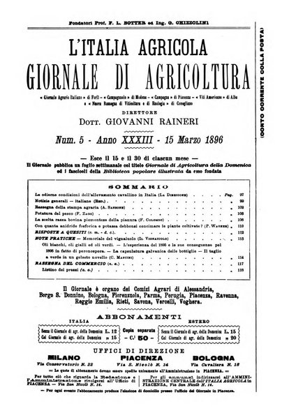 L' Italia agricola giornale di agricoltura