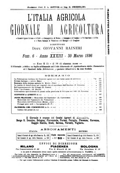 L' Italia agricola giornale di agricoltura