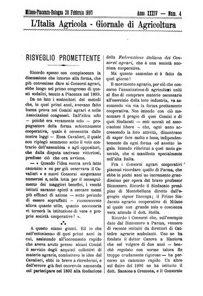 L' Italia agricola giornale di agricoltura