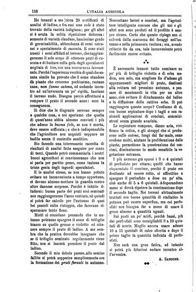 L' Italia agricola giornale di agricoltura