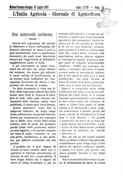 L' Italia agricola giornale di agricoltura