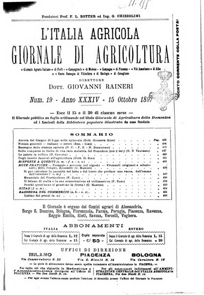 L' Italia agricola giornale di agricoltura