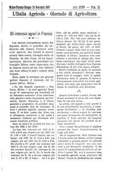 L' Italia agricola giornale di agricoltura