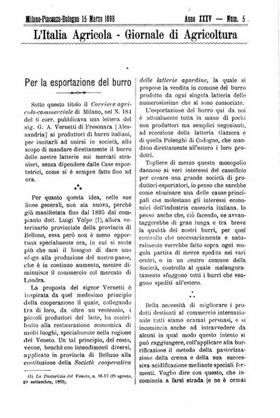 L' Italia agricola giornale di agricoltura