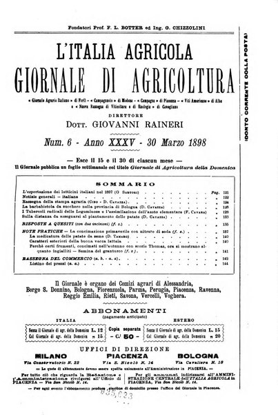 L' Italia agricola giornale di agricoltura