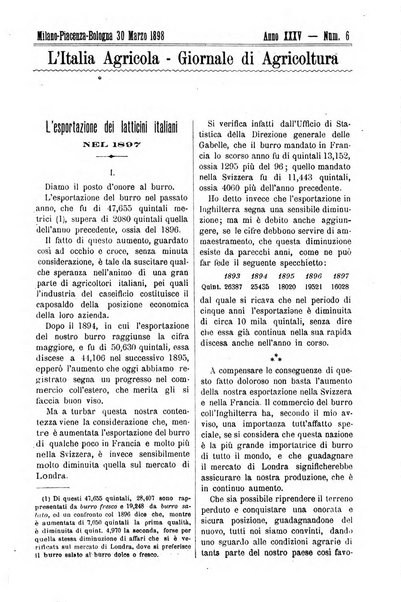 L' Italia agricola giornale di agricoltura