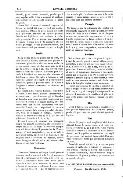 L' Italia agricola giornale di agricoltura