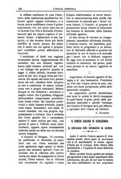 L' Italia agricola giornale di agricoltura