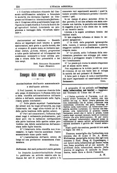 L' Italia agricola giornale di agricoltura