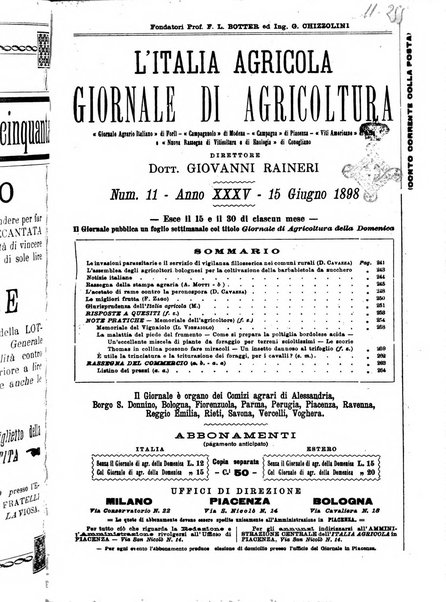 L' Italia agricola giornale di agricoltura