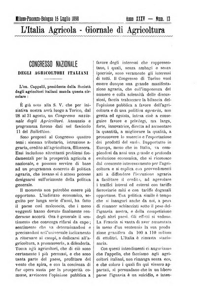 L' Italia agricola giornale di agricoltura