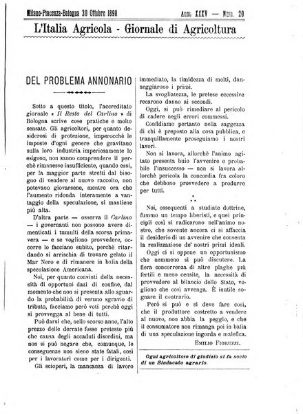 L' Italia agricola giornale di agricoltura