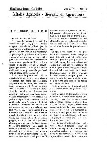 L' Italia agricola giornale di agricoltura