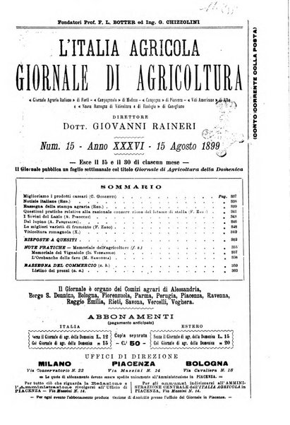 L' Italia agricola giornale di agricoltura