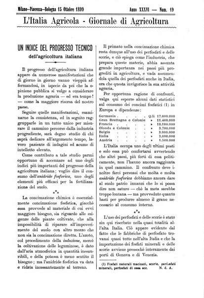 L' Italia agricola giornale di agricoltura