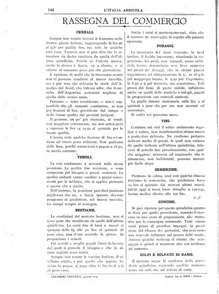 L' Italia agricola giornale di agricoltura