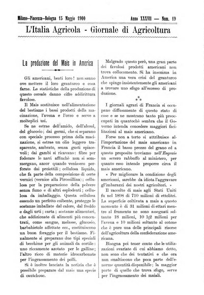 L' Italia agricola giornale di agricoltura