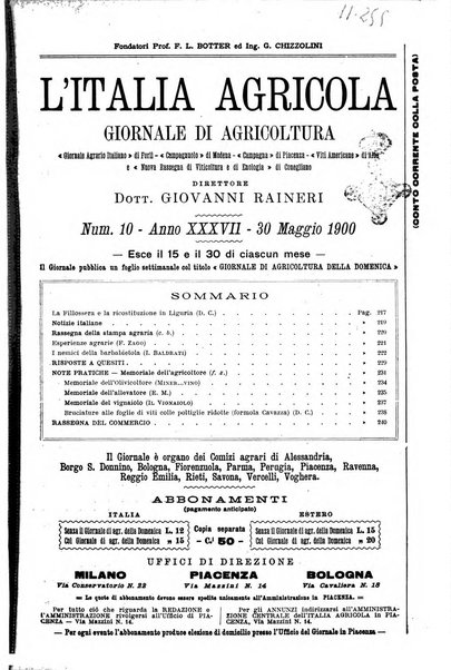 L' Italia agricola giornale di agricoltura