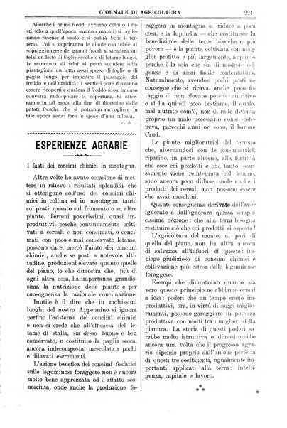 L' Italia agricola giornale di agricoltura